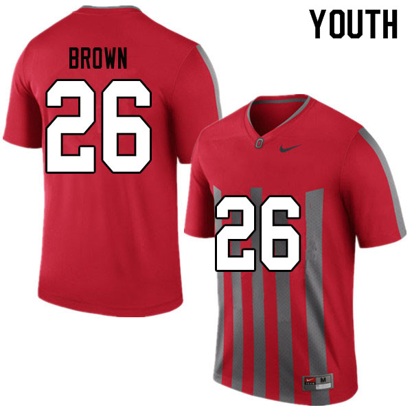 Youth #26 Cameron Brown Ohio State Buckeyes College Football Jerseys Sale-Throwback